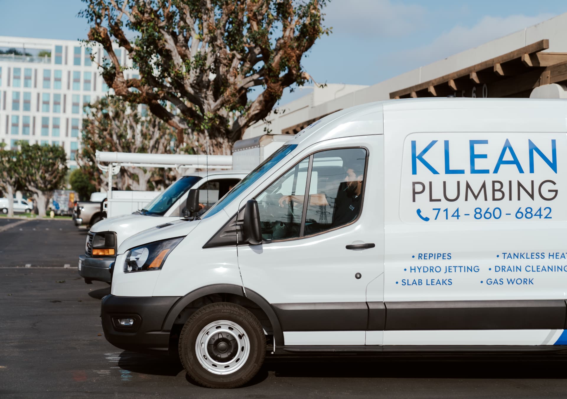 Klean Plumbing service van ready for a residential call